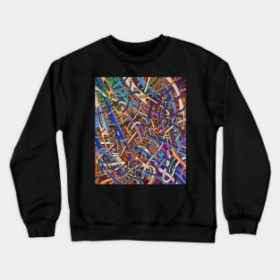 Needle Stack, interactive colorful flowing shapes Crewneck Sweatshirt